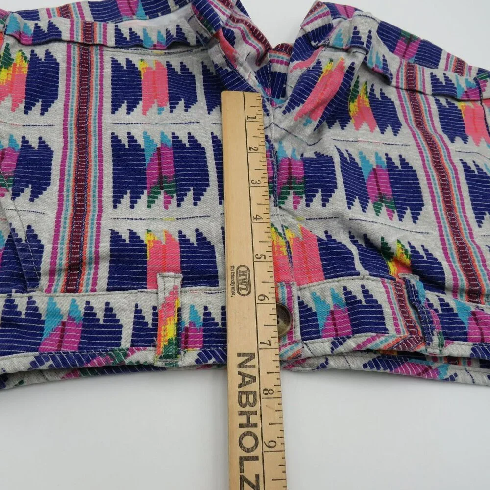 American Eagle Shorts Womens Size 0‎ Stretch Midi Shorts Aztec Print Short Booty